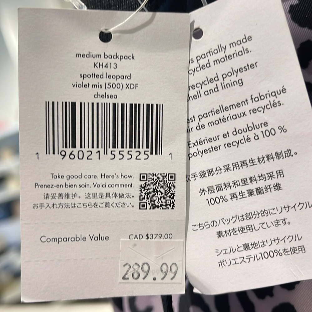 Kate Spade Chelsea Spotted Leopard Medium Backpack
Violet Mist
NWT - Picture 16 of 16